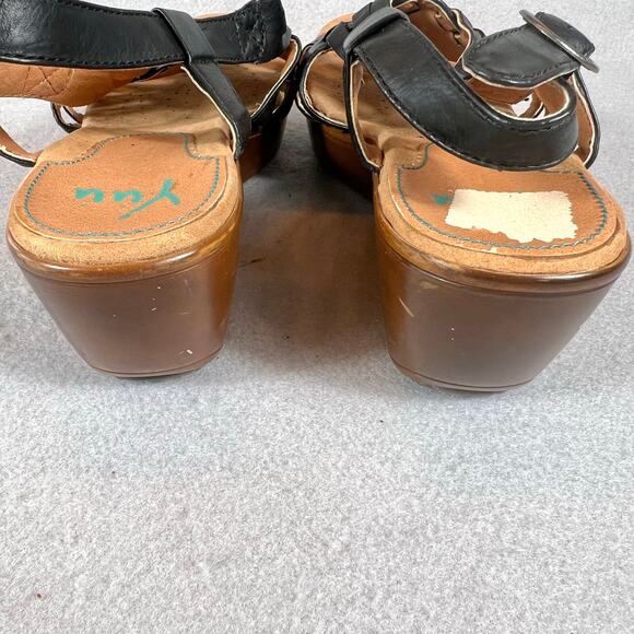 Yuu Womens Dora Gladiator Wedge Sandals Black Size 8.5M - Picture 12 of 14